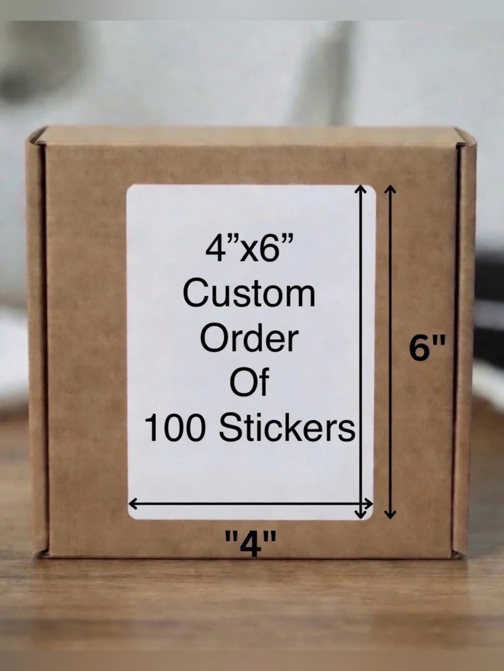 Custom Stickers Set of 4”x6”-100ct. New